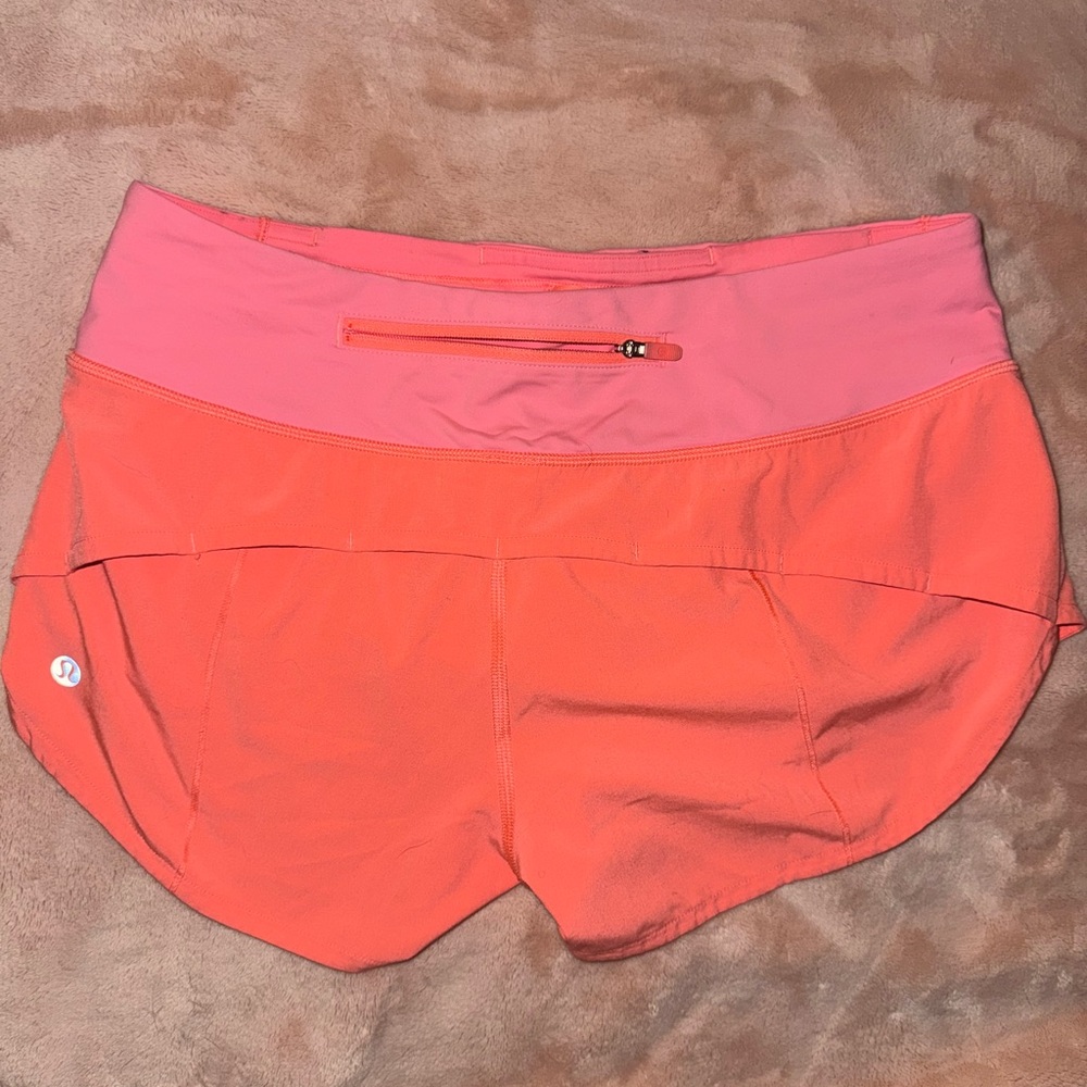 Lululemon Coral Athletic Shorts - Picture 2 of 3